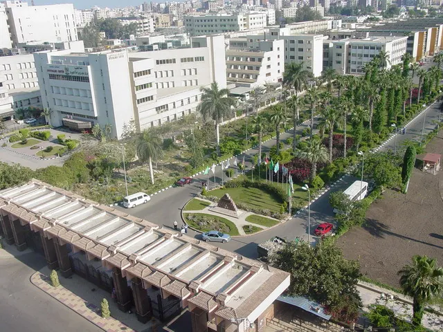 منظر عام لحرم جامعة المنصورة.